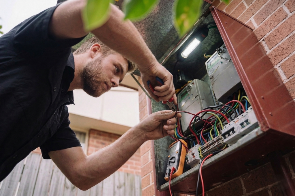 Dolans Bay electrician performing electrical work